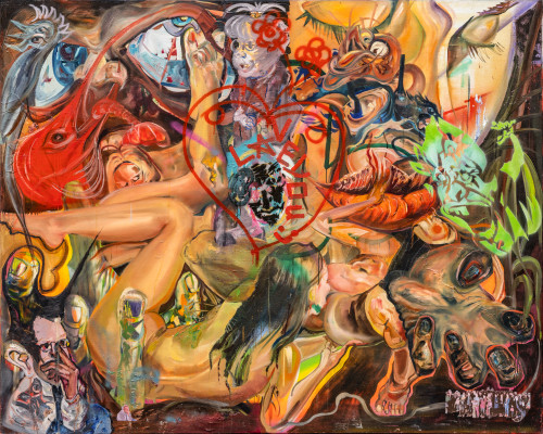 Andrej Babenko, Babenko Belgium, Andrej Babenko, Babenko Belgium, oil, spray-paint, canvas, contempory art, museum gallery